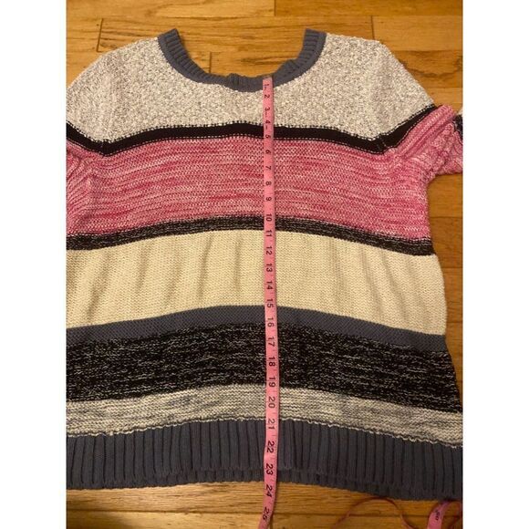 Caslon, women's mutli - colorblocked long sleeve crew neck knit sweater size 2X - Picture 8 of 8